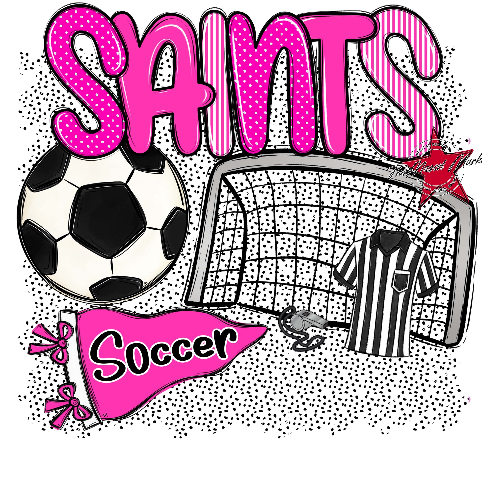 Saints Soccer Spirit-Pink