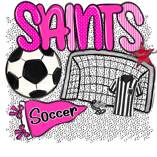 Saints Soccer Spirit-Pink