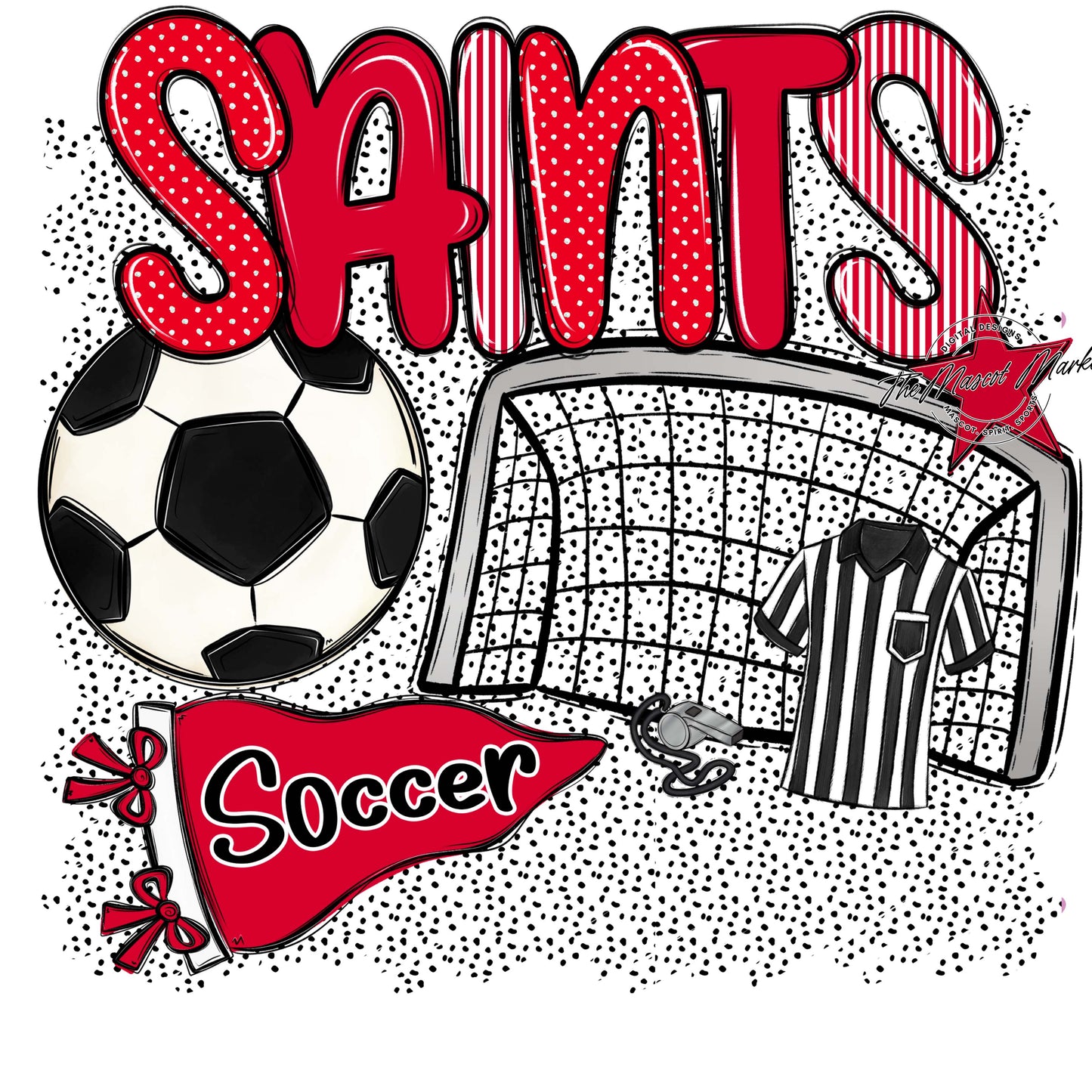 Saints Soccer Spirit-Red