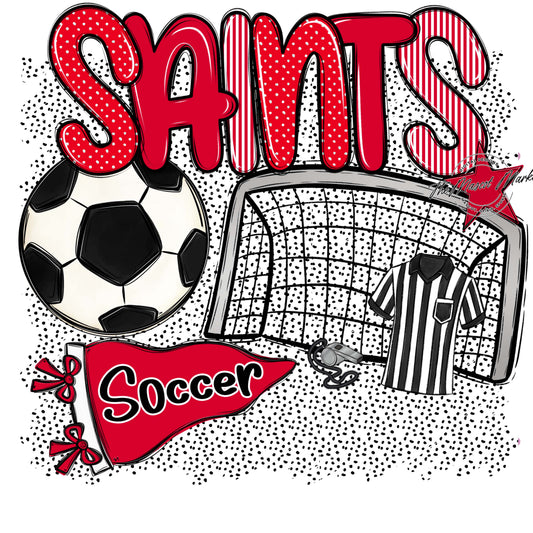 Saints Soccer Spirit-Red