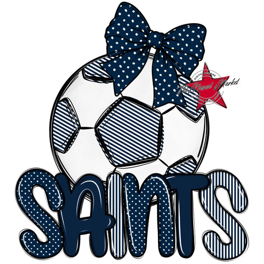 Saints Soccer Spirit Design-Navy