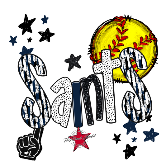 Saints Softball Scrape-Navy