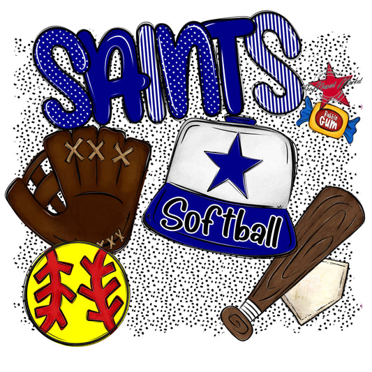 Saints Softball Spirit-Blue