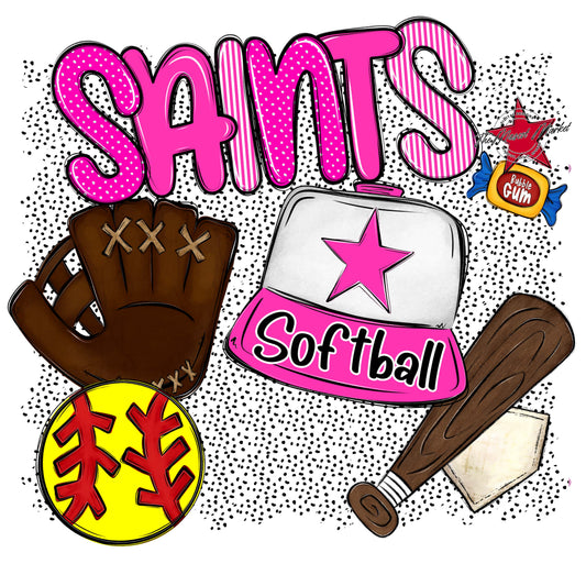 Saints Softball Spirit-Pink