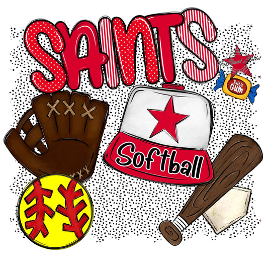 Saints Softball Spirit-Red