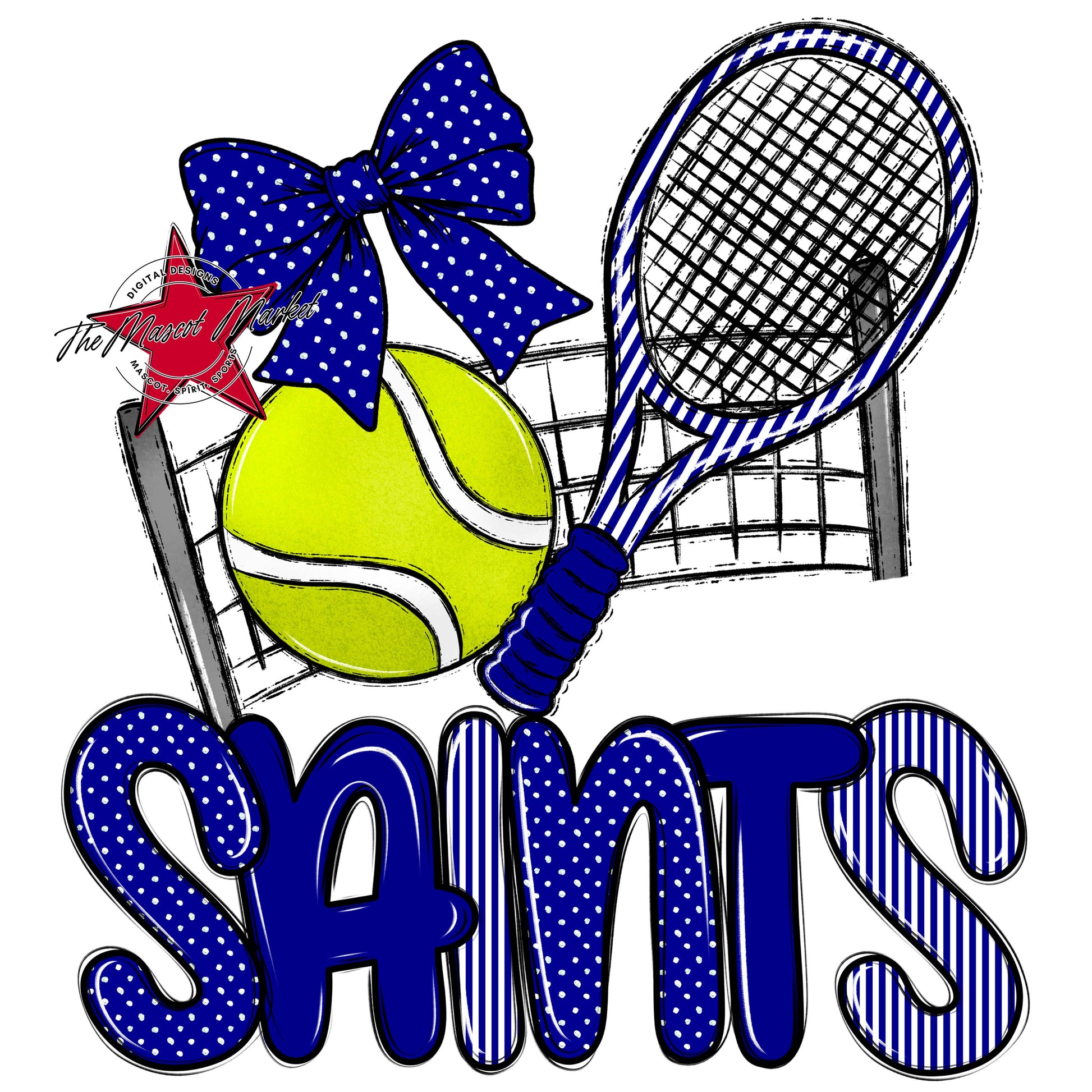 Saints Tennis Spirit Design-Blue