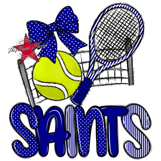 Saints Tennis Spirit Design-Blue