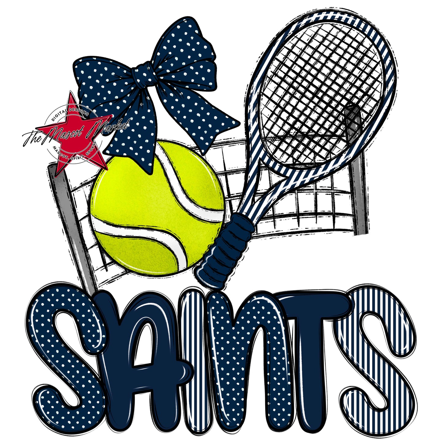 Saints Tennis Spirit Design-Navy