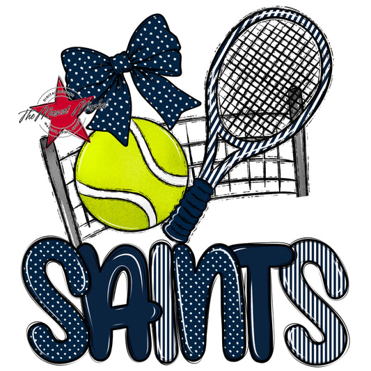 Saints Tennis Spirit Design-Navy