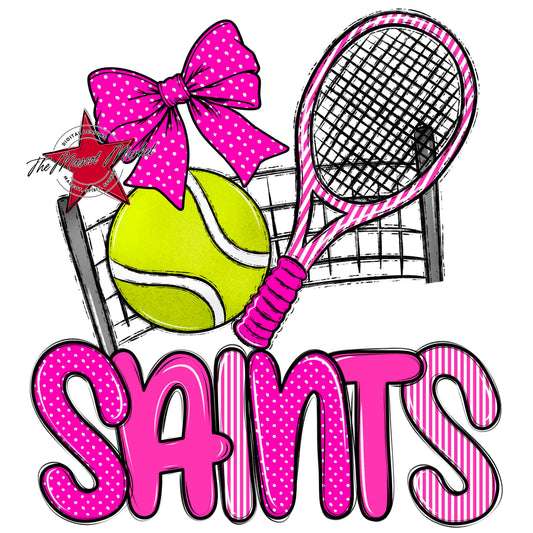 Saints Tennis Spirit Design-Pink