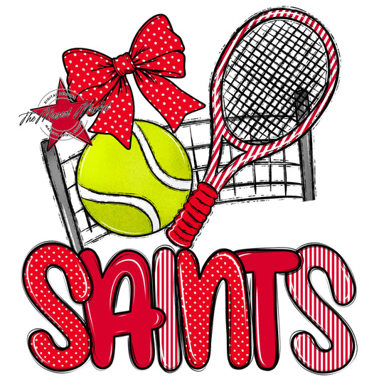 Saints Tennis Spirit Design-Red