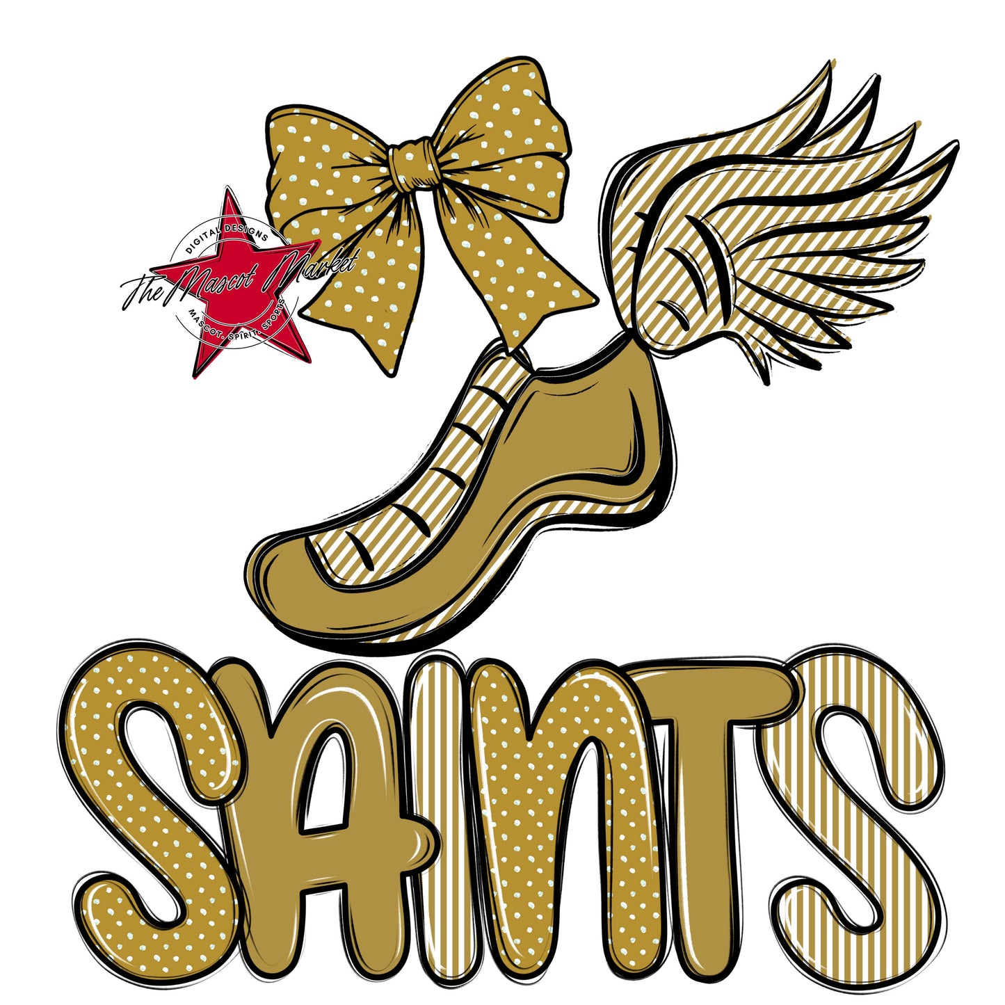 Saints Track Spirit Design-Gold