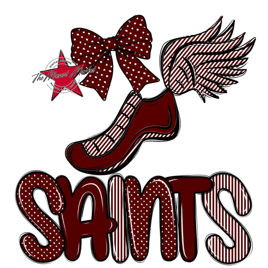 Saints Track Spirit Design-Maroon