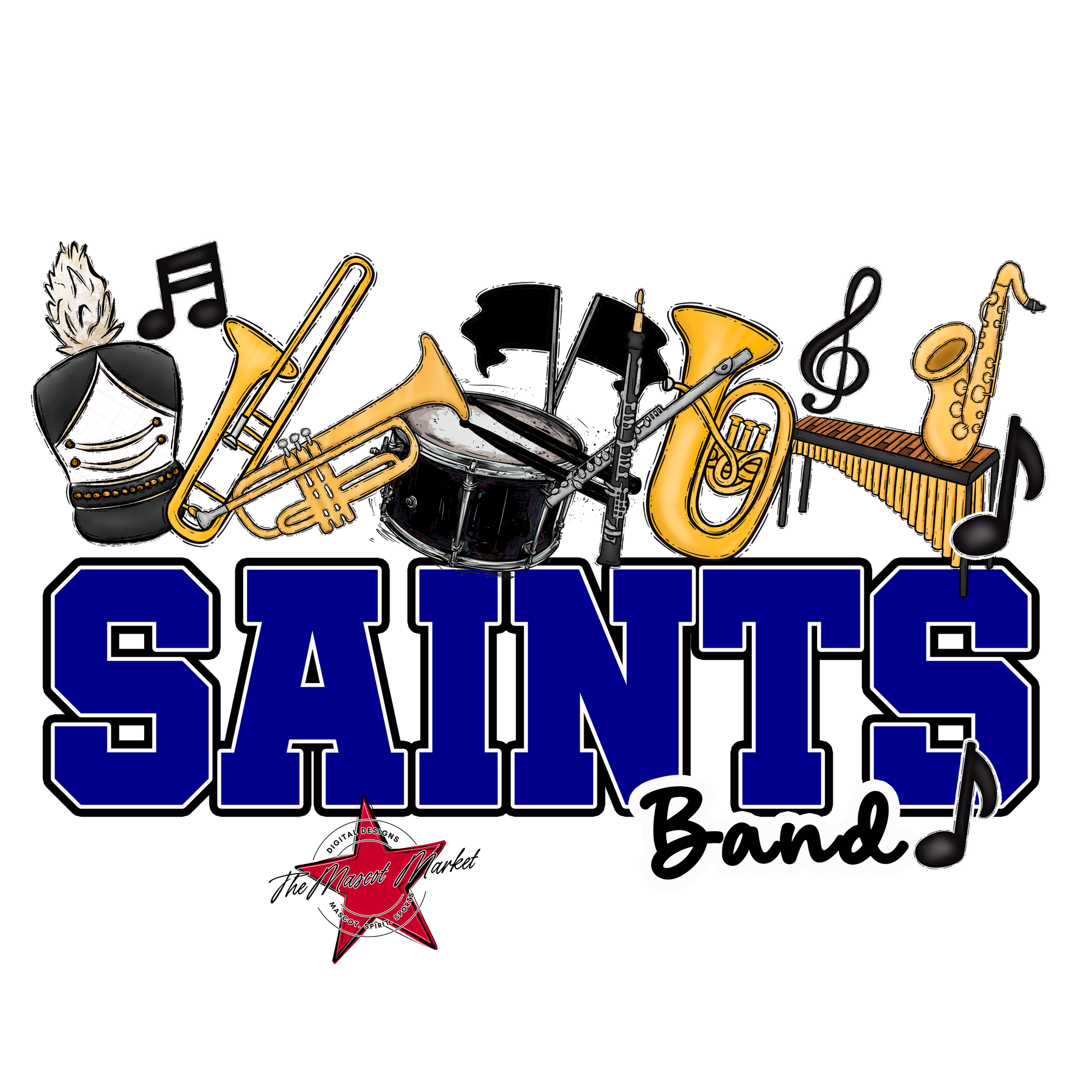 Saints Varsity Band-Blue