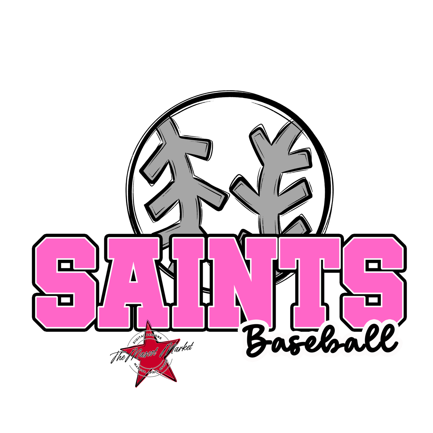 Saints Varsity Baseball-Baby Pink