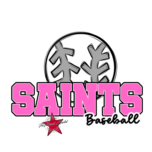 Saints Varsity Baseball-Baby Pink