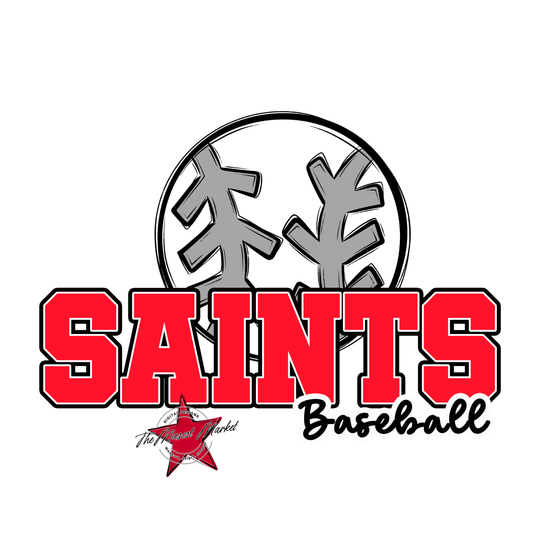 Saints Varsity Baseball-Bright Red