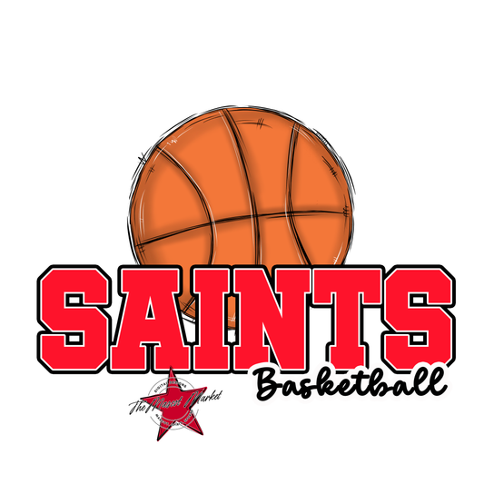 Saints Varsity Basketball-Bright Red