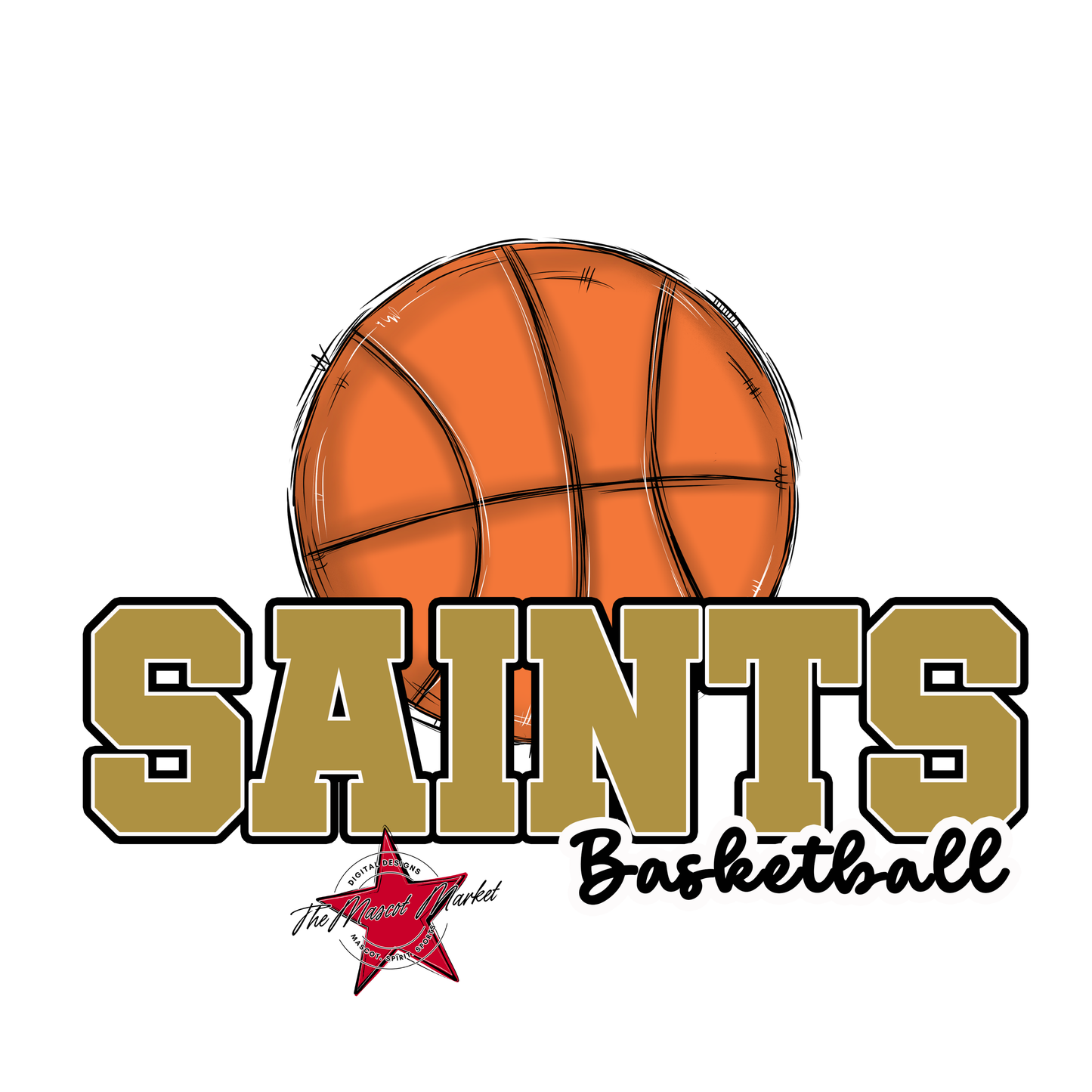 Saints Varsity Basketball-Gold