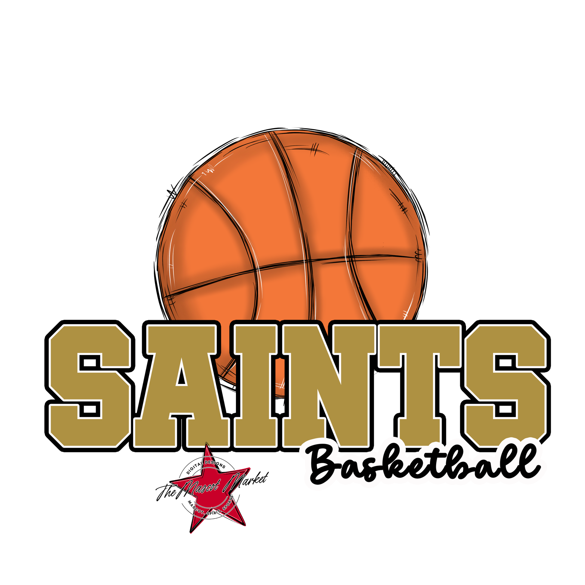 Saints Varsity Basketball-Gold