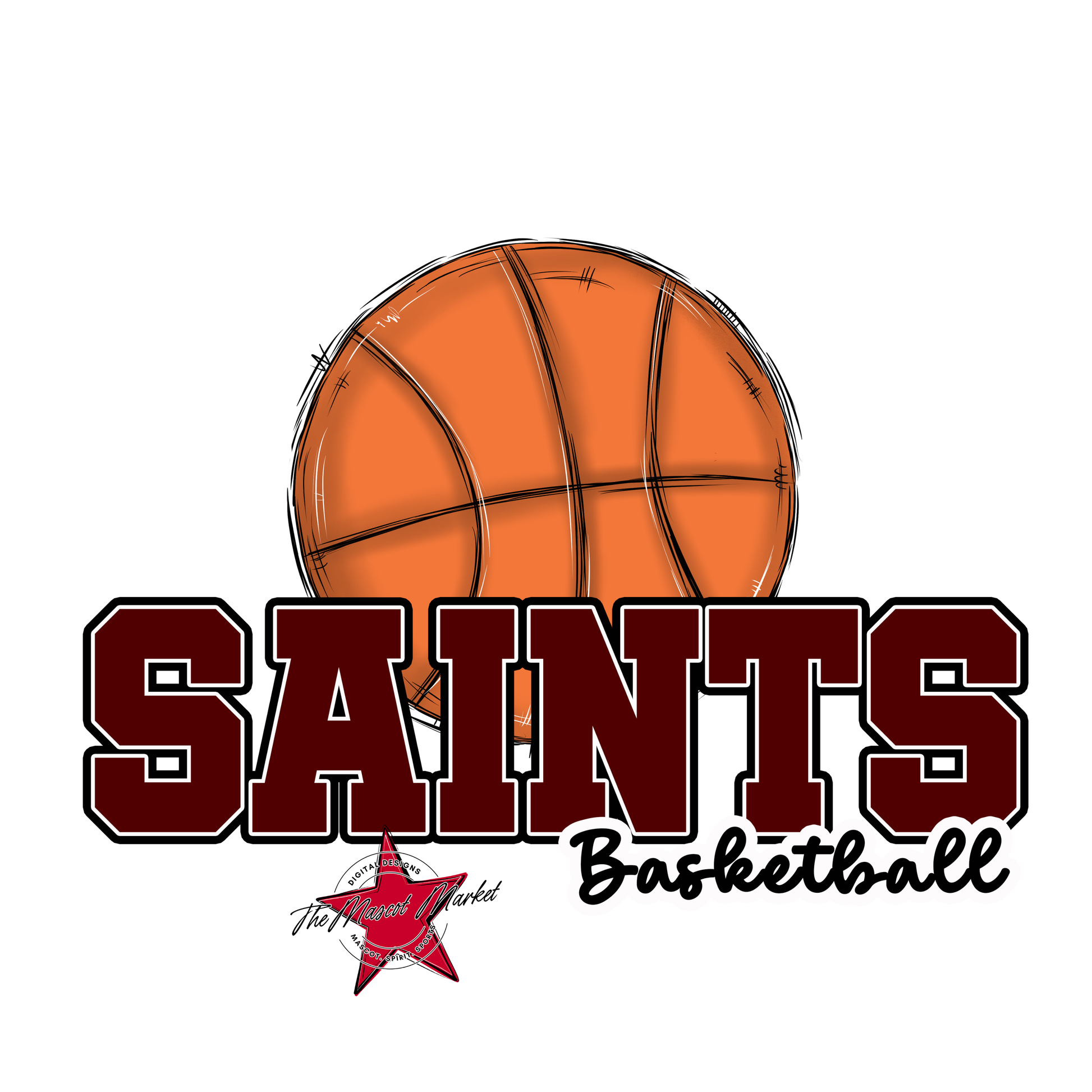 Saints Varsity Basketball-Maroon