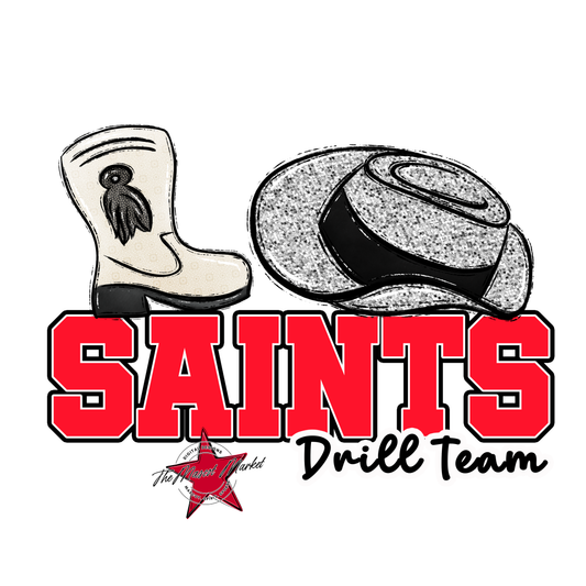 Saints Varsity Drillteam-Bright Red