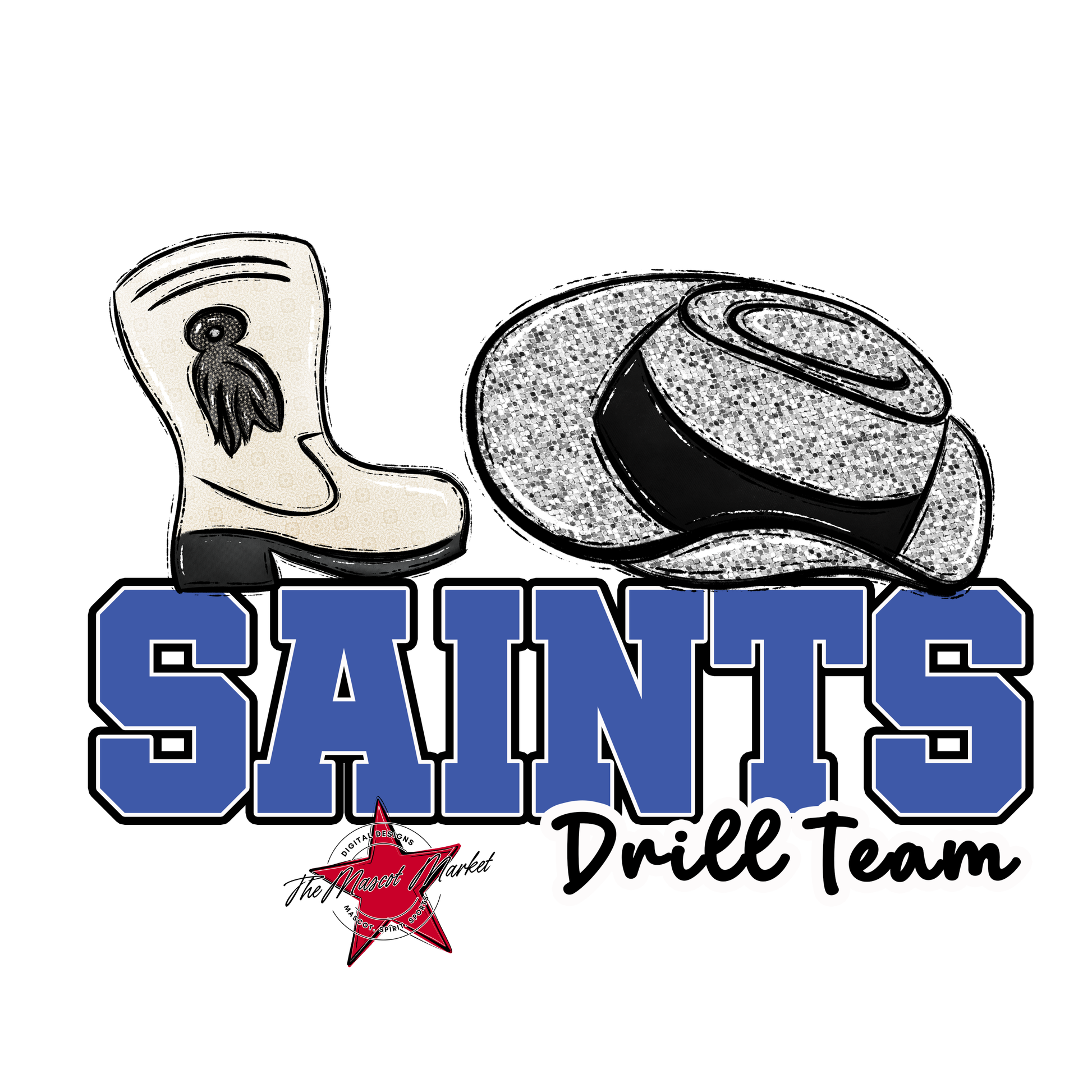Saints Varsity Drillteam-Off Blue