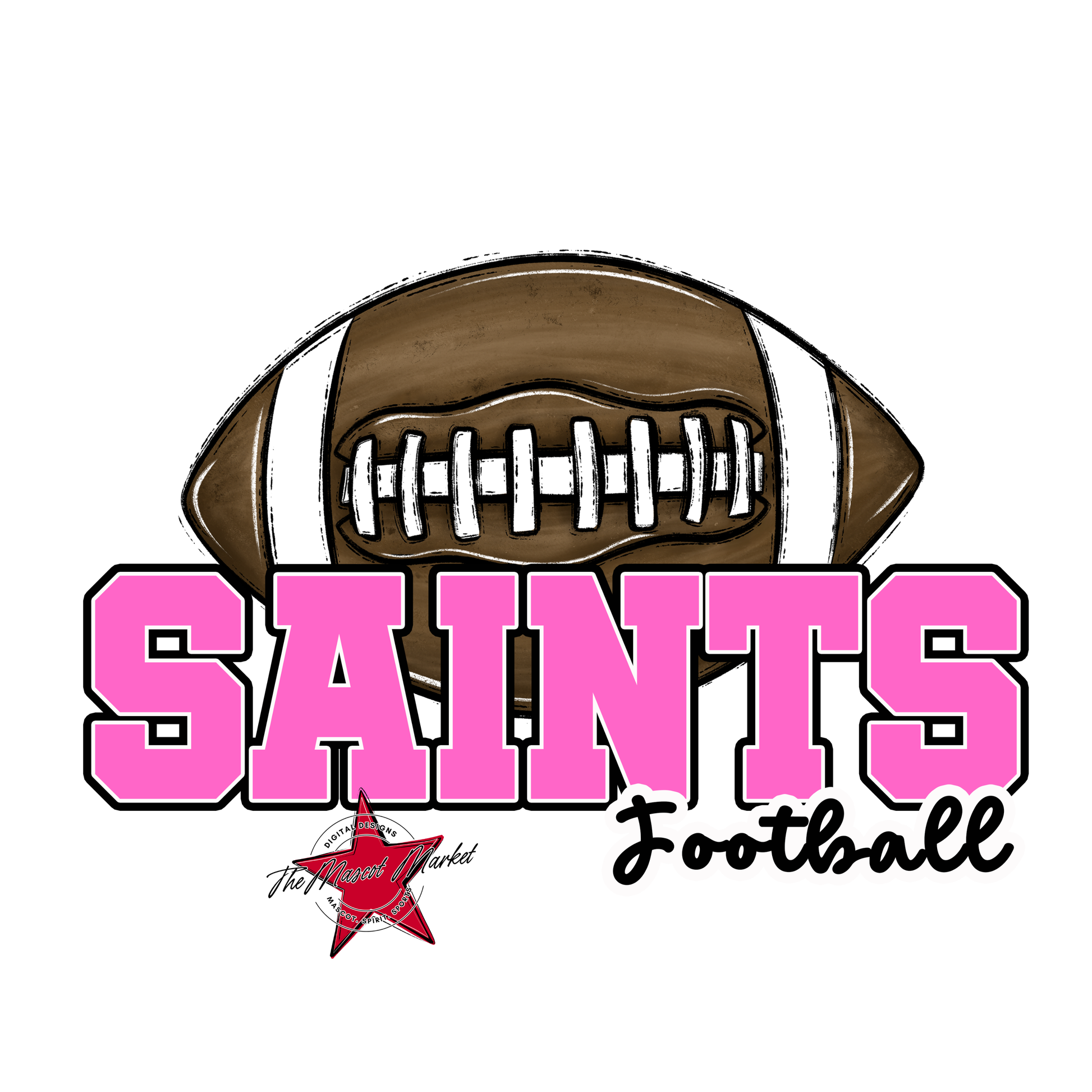 Saints Varsity Football-Baby Pink