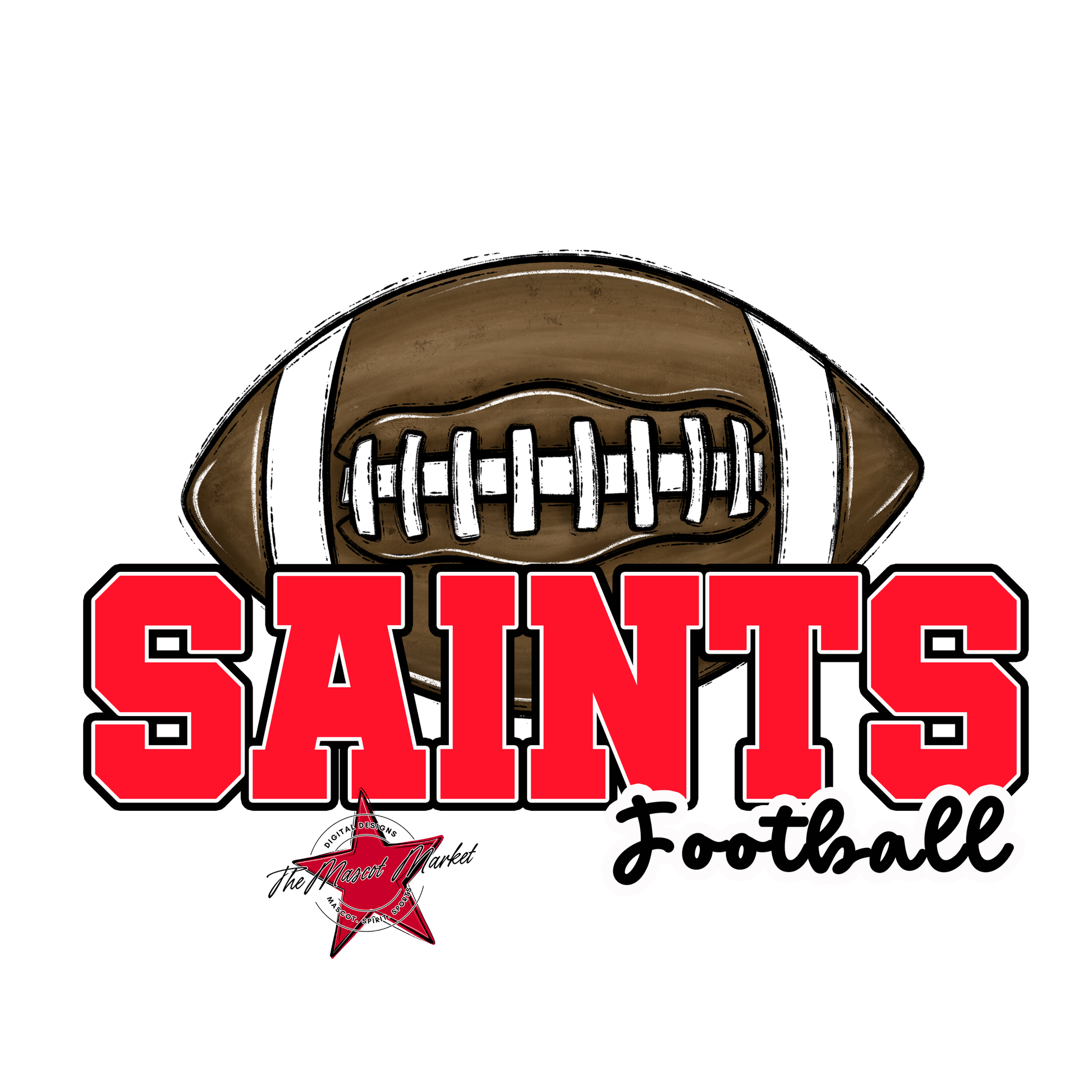 Saints Varsity Football-Bright Red