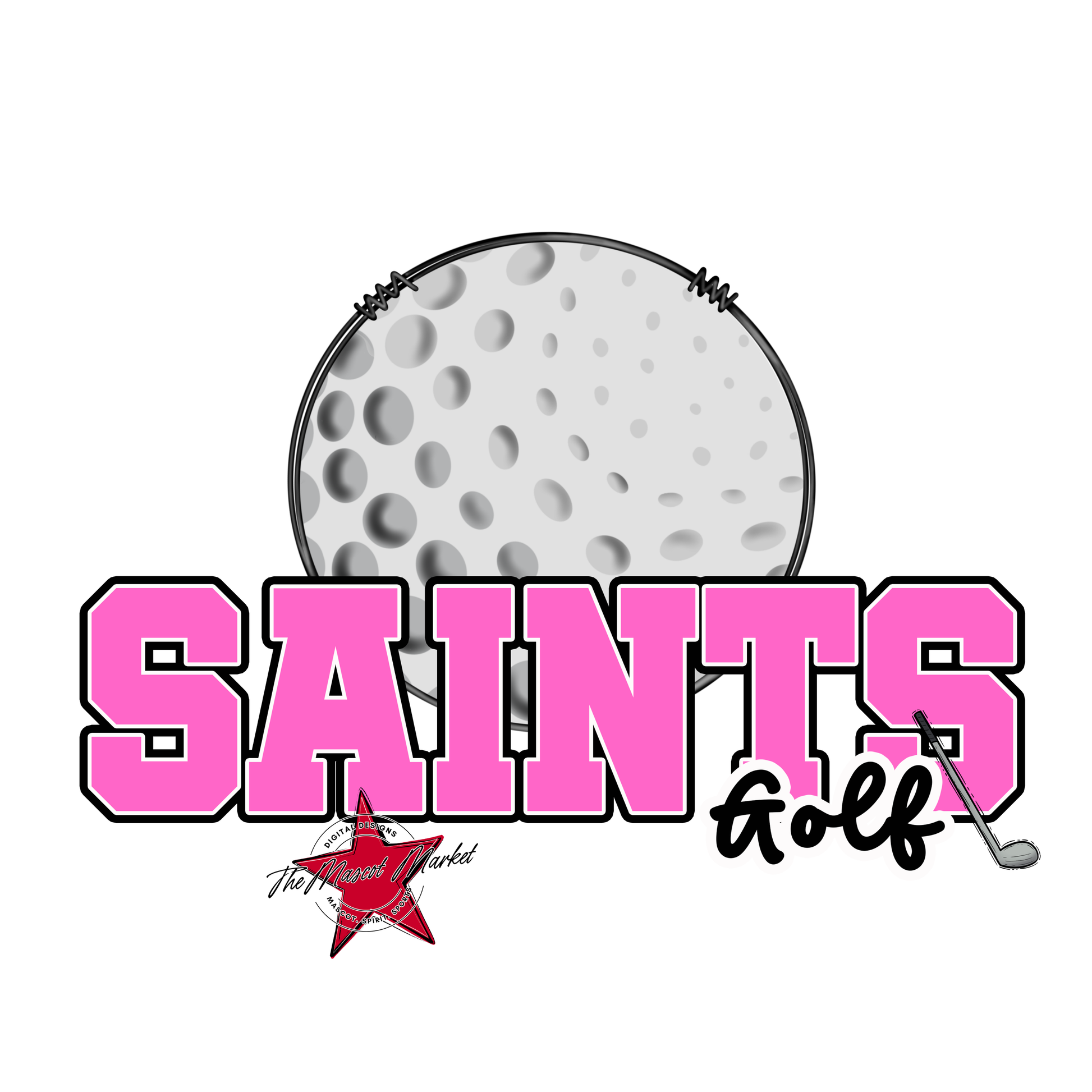 Saints Varsity Golf-Baby Pink
