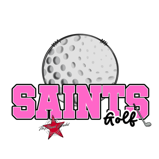 Saints Varsity Golf-Baby Pink