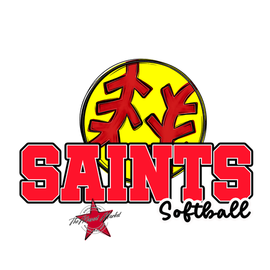 Saints Varsity Softball-Bright Red