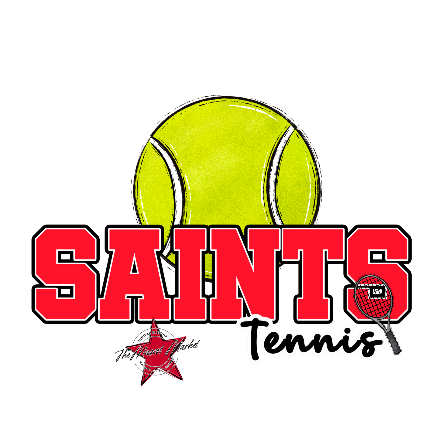 Saints Varsity Tennis-Bright Red