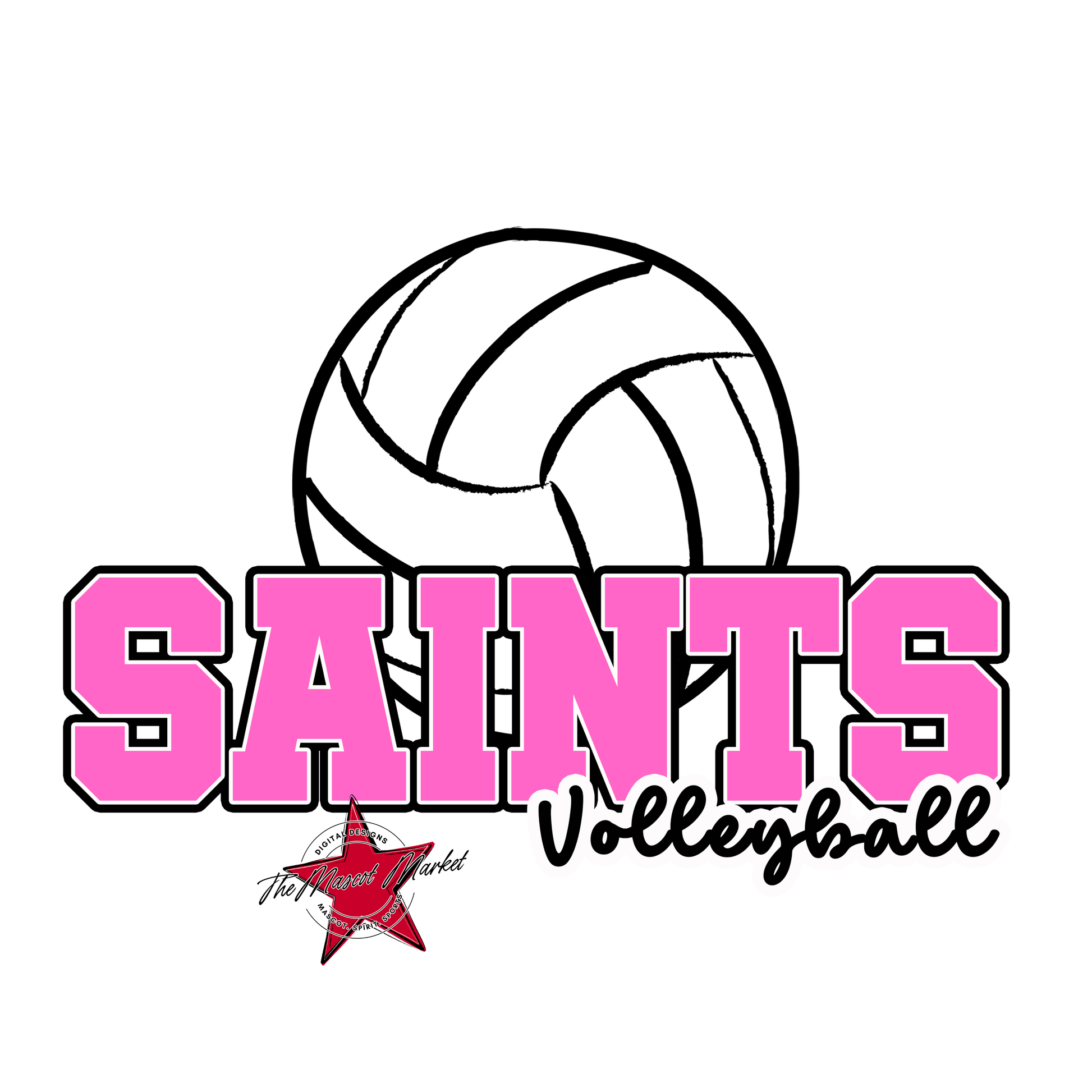 Saints Varsity Volleyball-Baby Pink