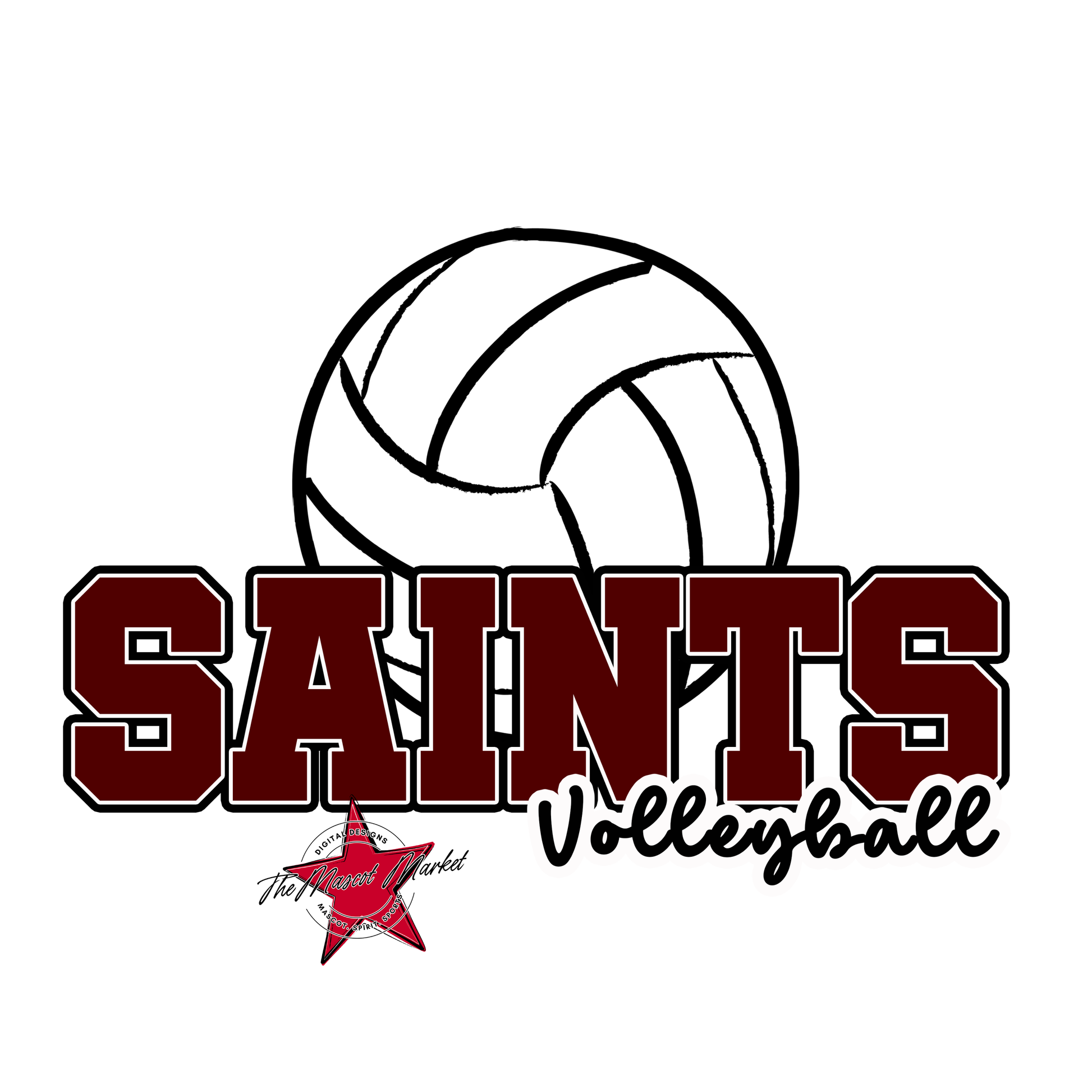 Saints Varsity Volleyball-Maroon