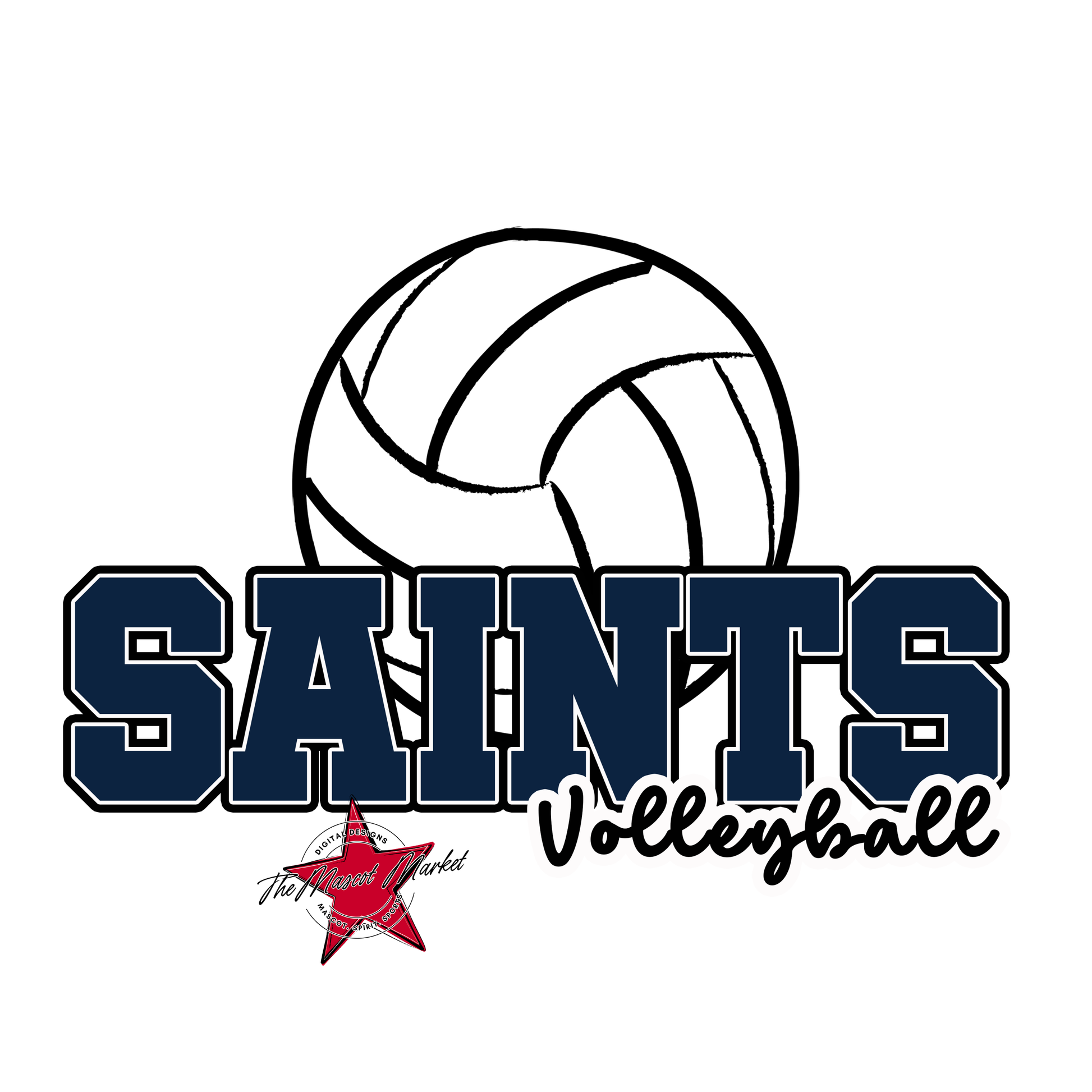 Saints Varsity Volleyball-Navy