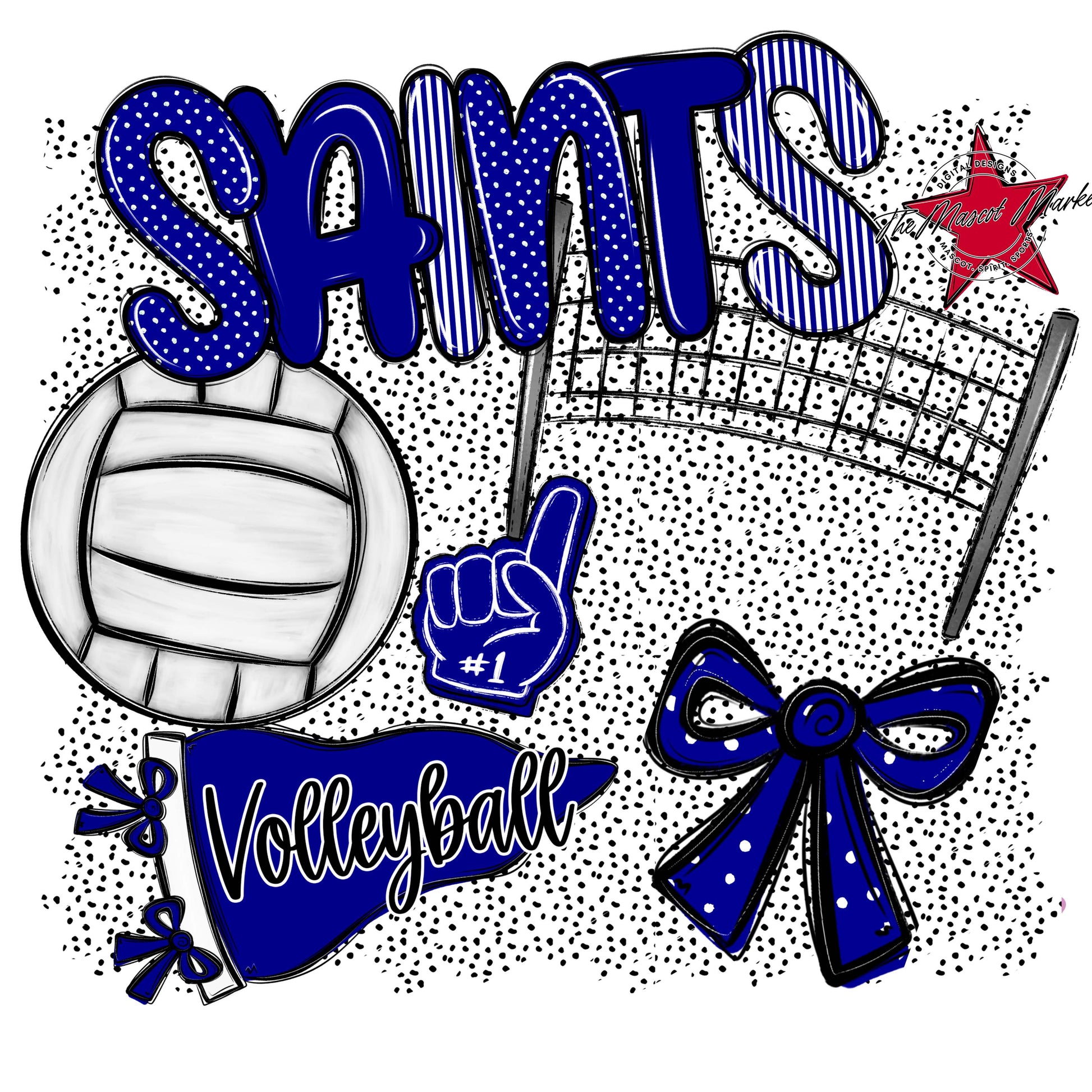 Saints Volleyball Spirit-Blue