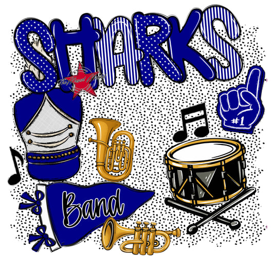 Sharks Band Spirit-Blue