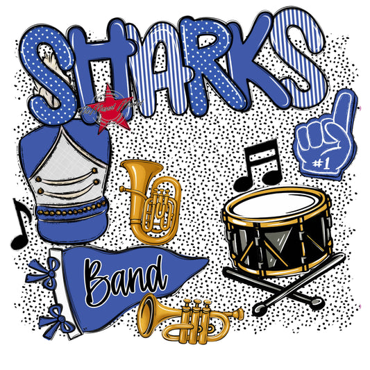 Sharks Band Spirit-Off Blue
