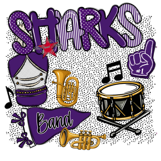 Sharks Band Spirit-Purple