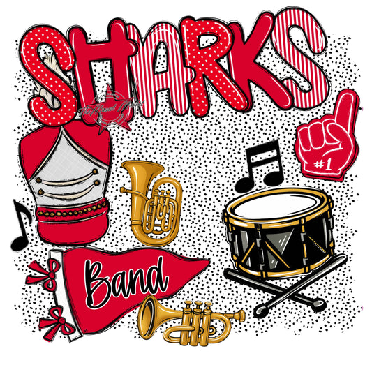 Sharks Band Spirit-Red