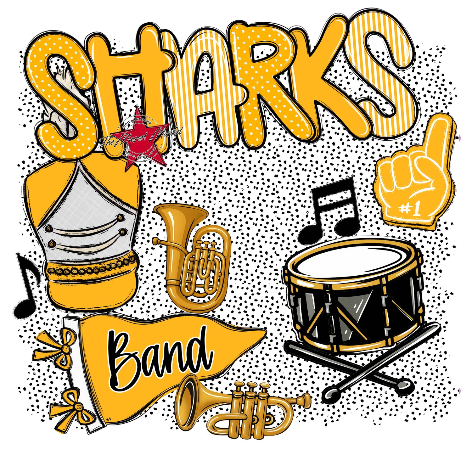 Sharks Band Spirit-Yellow