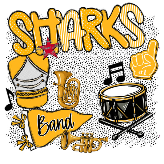 Sharks Band Spirit-Yellow