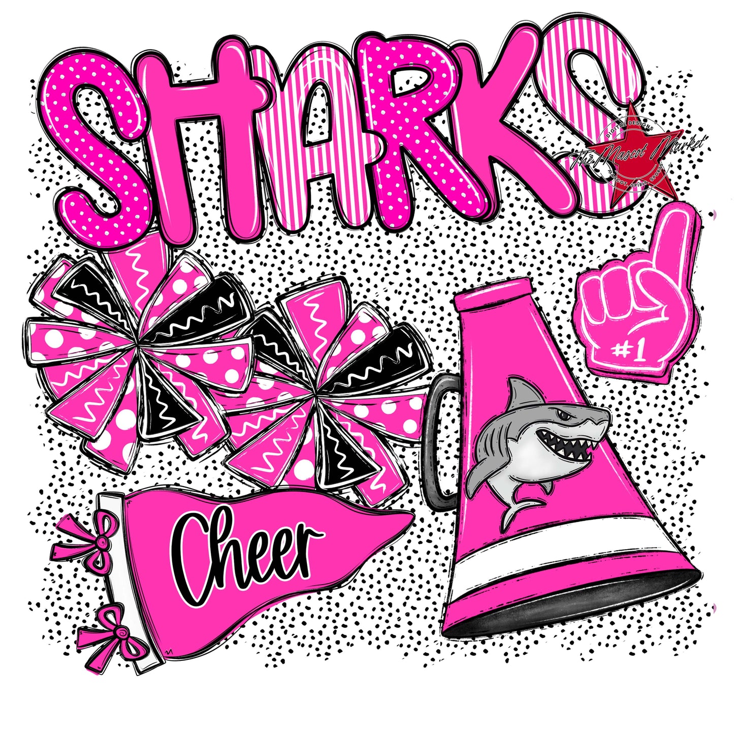 Sharks Cheer Spirit-Pink