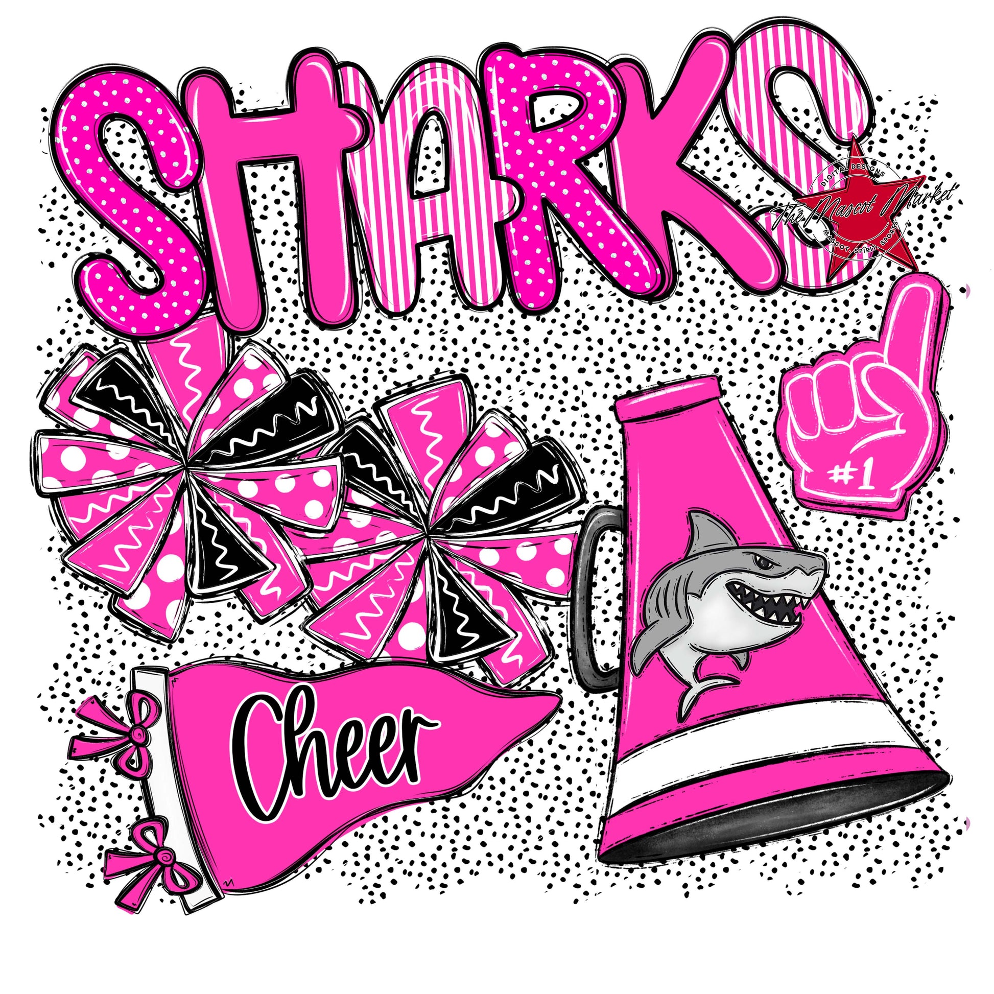 Sharks Cheer Spirit-Pink