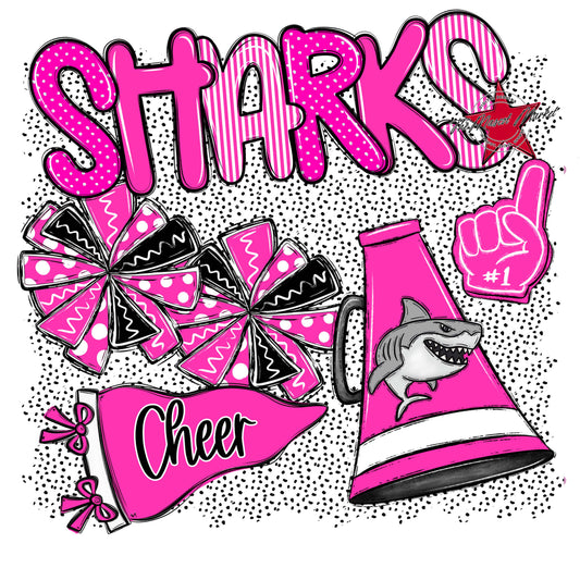 Sharks Cheer Spirit-Pink