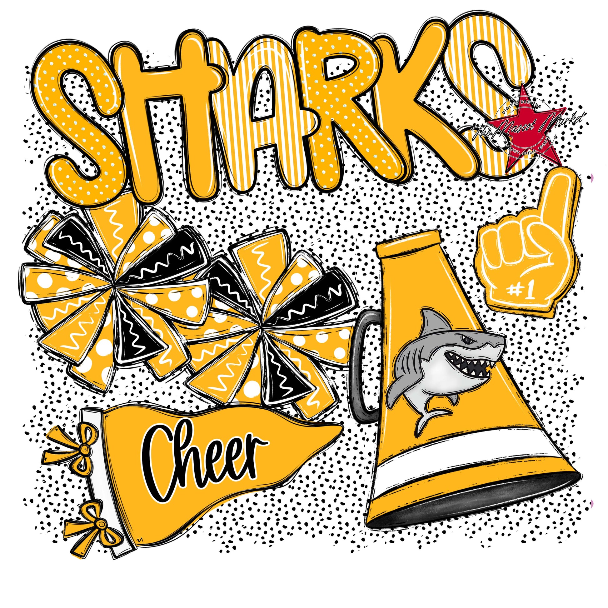Sharks Cheer Spirit-Yellow