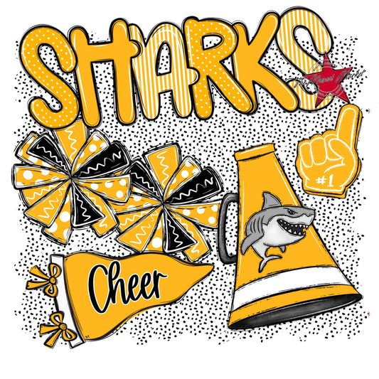 Sharks Cheer Spirit-Yellow