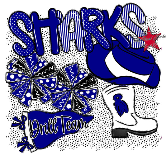 Sharks Drillteam Spirit-Blue