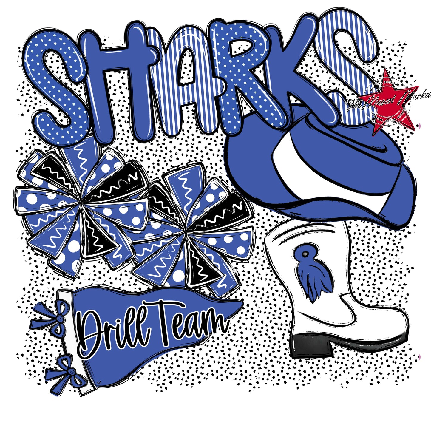Sharks Drillteam Spirit-Off Blue